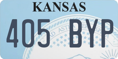 KS license plate 405BYP