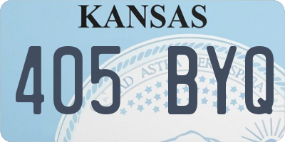 KS license plate 405BYQ