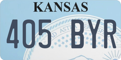 KS license plate 405BYR