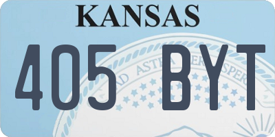KS license plate 405BYT