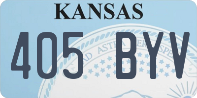 KS license plate 405BYV