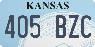 KS license plate 405BZC