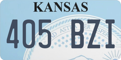 KS license plate 405BZI