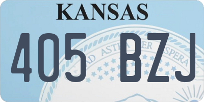 KS license plate 405BZJ