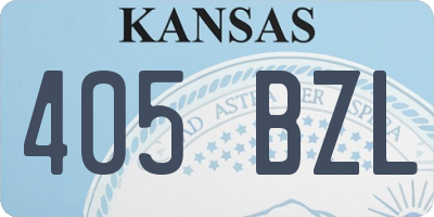 KS license plate 405BZL