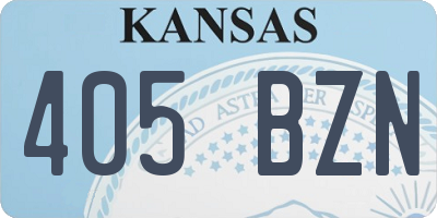 KS license plate 405BZN