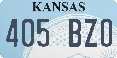 KS license plate 405BZO