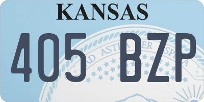 KS license plate 405BZP