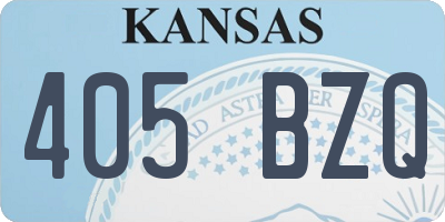 KS license plate 405BZQ