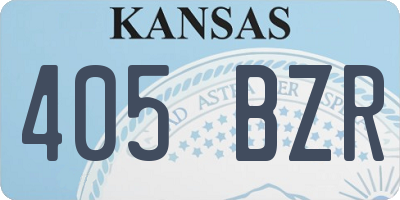KS license plate 405BZR