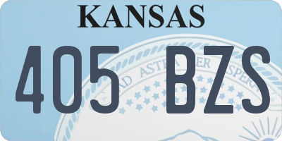 KS license plate 405BZS