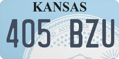 KS license plate 405BZU