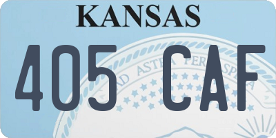 KS license plate 405CAF