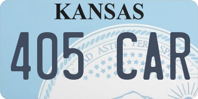 KS license plate 405CAR