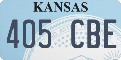 KS license plate 405CBE