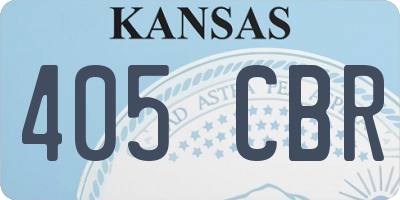 KS license plate 405CBR