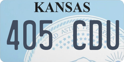 KS license plate 405CDU
