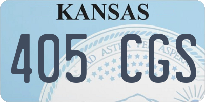 KS license plate 405CGS
