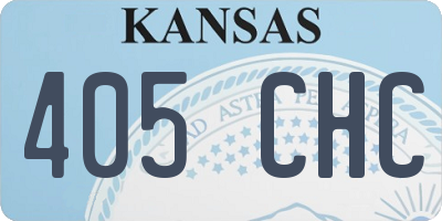 KS license plate 405CHC