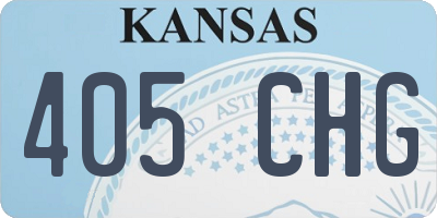 KS license plate 405CHG