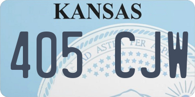 KS license plate 405CJW
