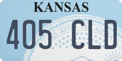 KS license plate 405CLD