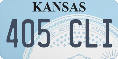 KS license plate 405CLI