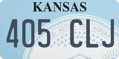KS license plate 405CLJ