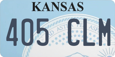KS license plate 405CLM