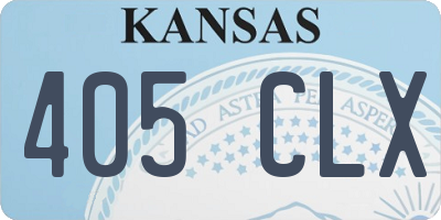 KS license plate 405CLX