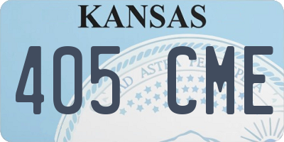 KS license plate 405CME