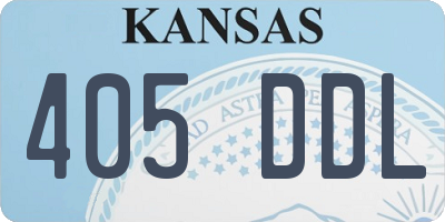 KS license plate 405DDL