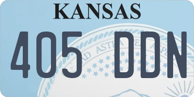 KS license plate 405DDN