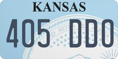 KS license plate 405DDO