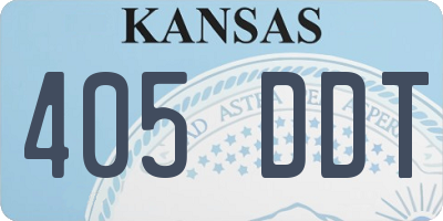 KS license plate 405DDT
