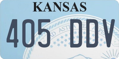 KS license plate 405DDV