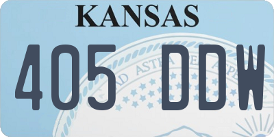 KS license plate 405DDW
