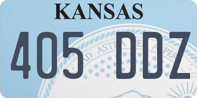 KS license plate 405DDZ