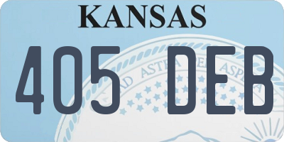 KS license plate 405DEB