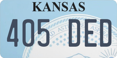 KS license plate 405DED