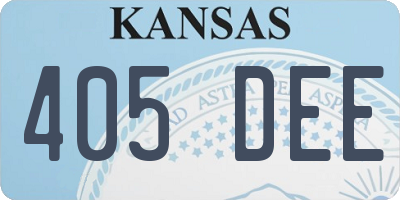 KS license plate 405DEE