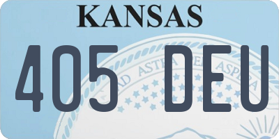 KS license plate 405DEU