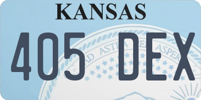 KS license plate 405DEX