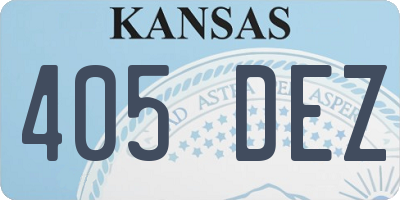 KS license plate 405DEZ