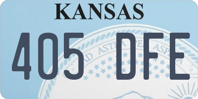 KS license plate 405DFE