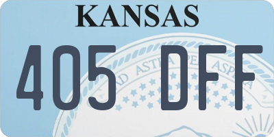 KS license plate 405DFF
