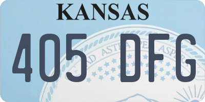 KS license plate 405DFG