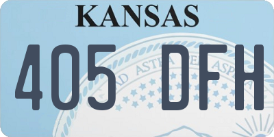 KS license plate 405DFH
