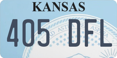 KS license plate 405DFL