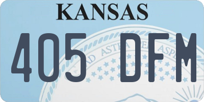 KS license plate 405DFM